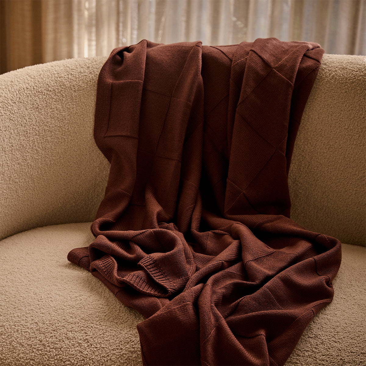 The Check Knit Throw